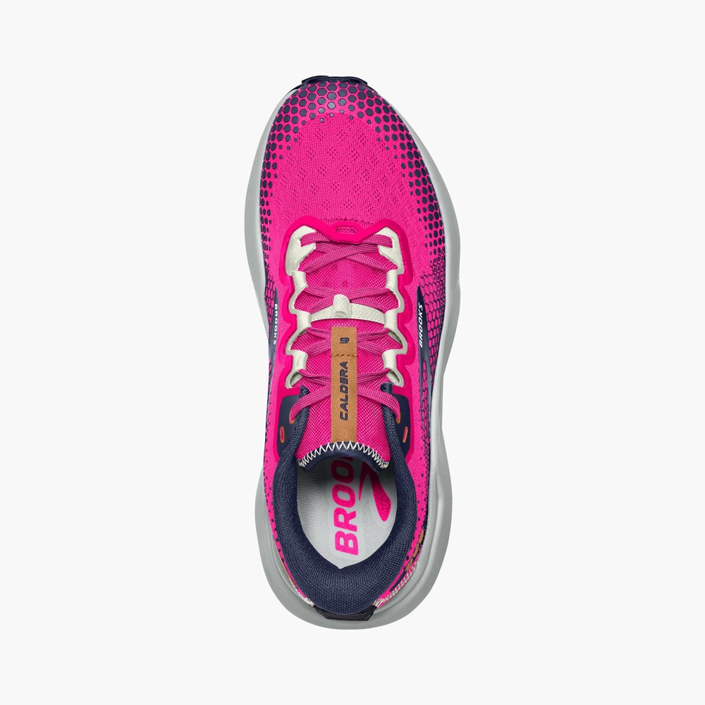 Lemon / Black Women Brooks Caldera 6 Long Distance Trail Running Shoes | TDQS04938