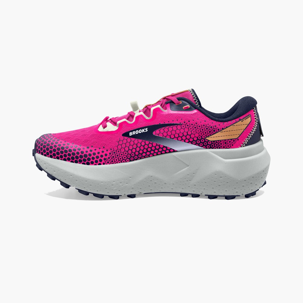 Lemon / Black Women Brooks Caldera 6 Long Distance Trail Running Shoes | TDQS04938