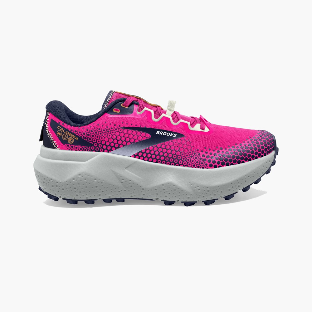 Lemon / Black Women Brooks Caldera 6 Long Distance Trail Running Shoes | TDQS04938