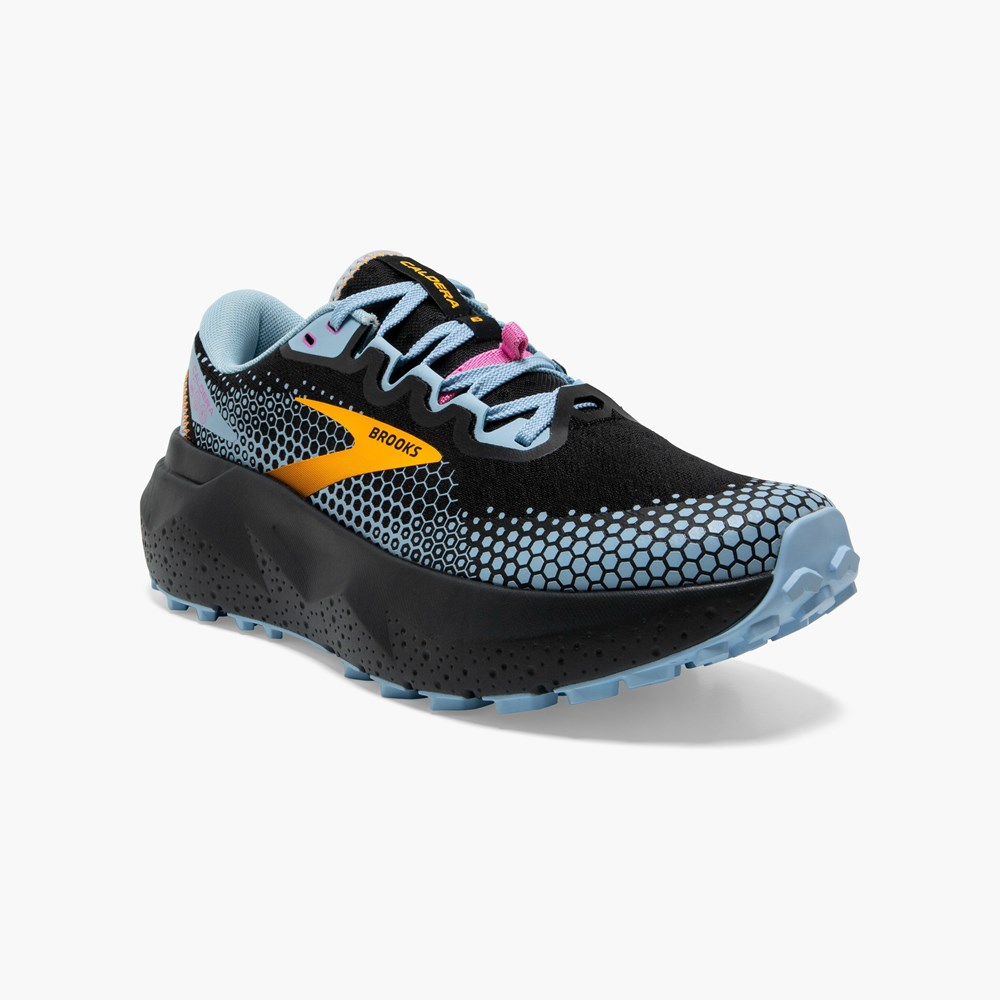 Lemon / Black Women Brooks Caldera 6 Long Distance Hiking Shoes | VTZB26803