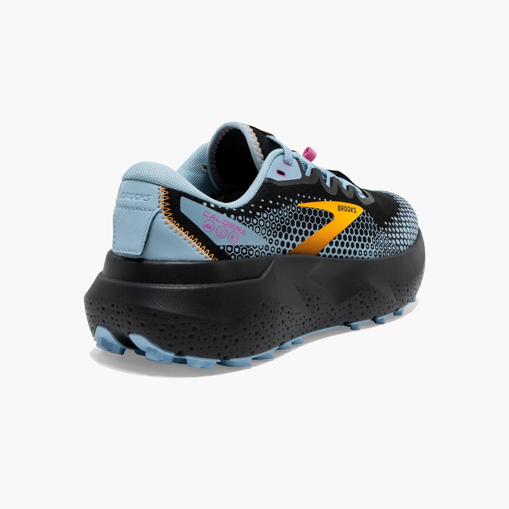 Lemon / Black Women Brooks Caldera 6 Long Distance Hiking Shoes | VTZB26803