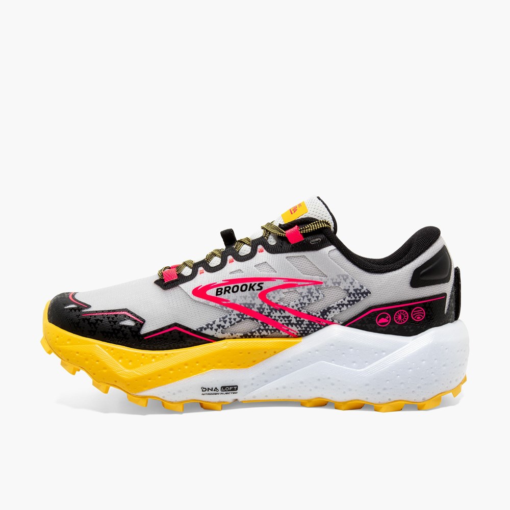 Lemon / Black Women Brooks Caldera 7 Hiking Shoes | SEDM30724