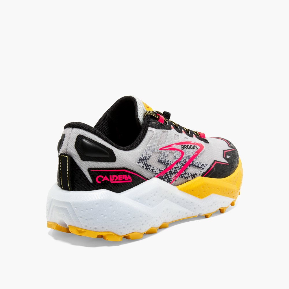 Lemon / Black Women Brooks Caldera 7 Hiking Shoes | SEDM30724