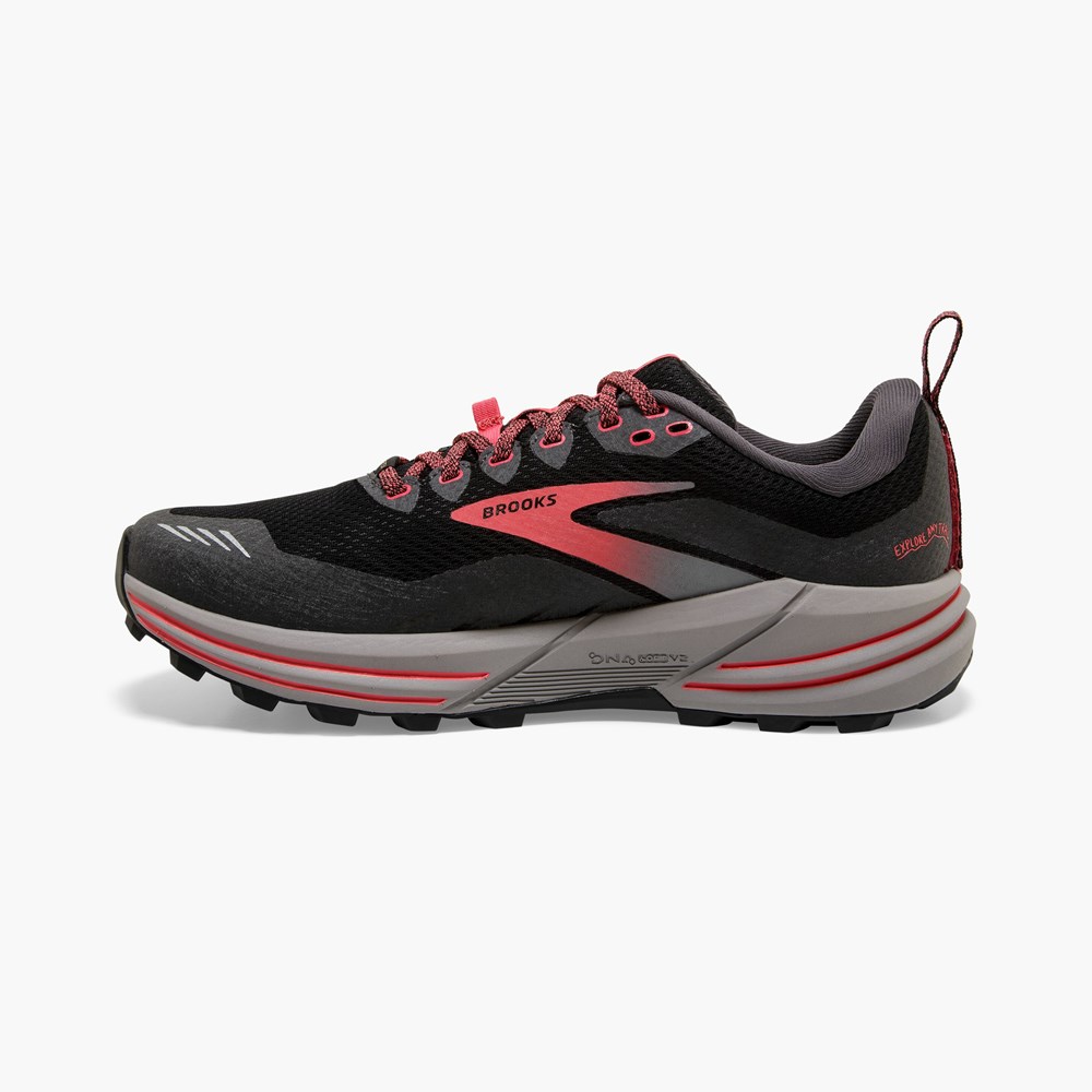 Lemon / Black Women Brooks Cascadia 16 GTX Embraces all Terrains Trail Running Shoes | QEMC69452