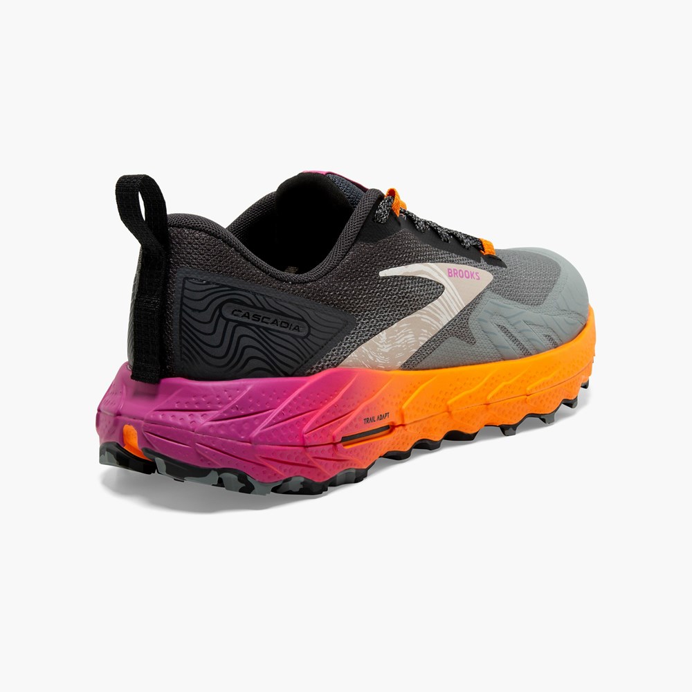 Lemon / Black Women Brooks Cascadia 17 Trail Running Shoes | SPFB97526