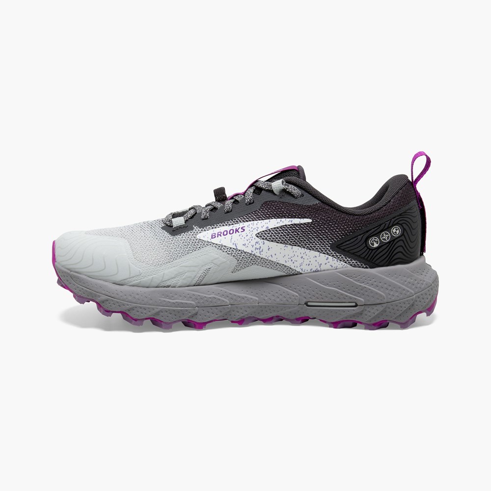 Lemon / Black Women Brooks Cascadia 17 Trail Running Shoes | IDAP56129