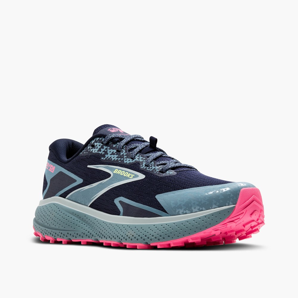 Navy / Black / Pink Women Brooks Divide 5 Trail Running Shoes | BLCV93214