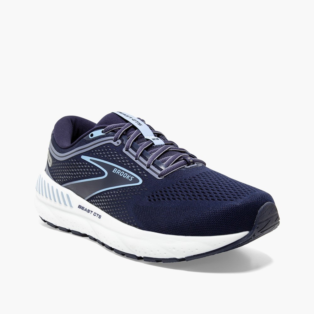 Navy / Blue / White Men Brooks Beast GTS 23 Running Shoes | NCGM14968