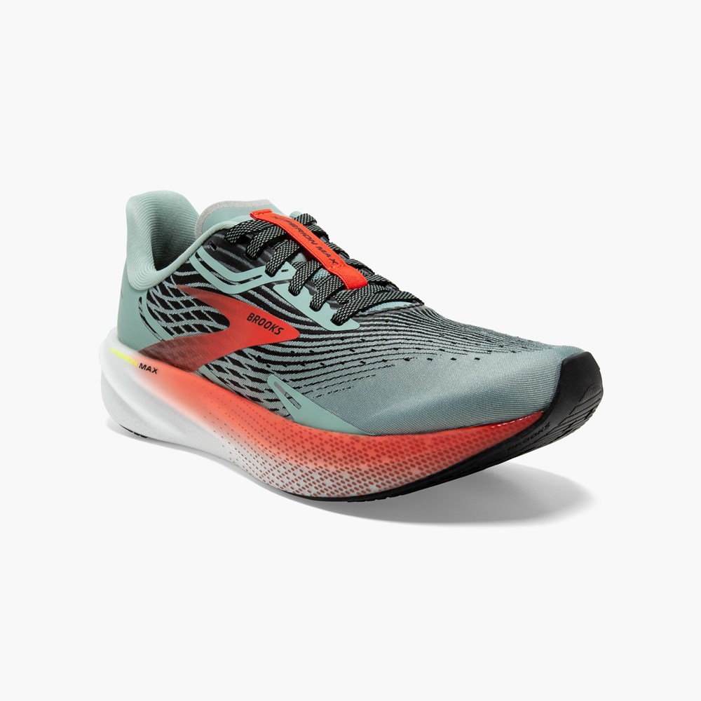 Navy / Light Green Women Brooks Hyperion Max Track Spikes | NACT18402