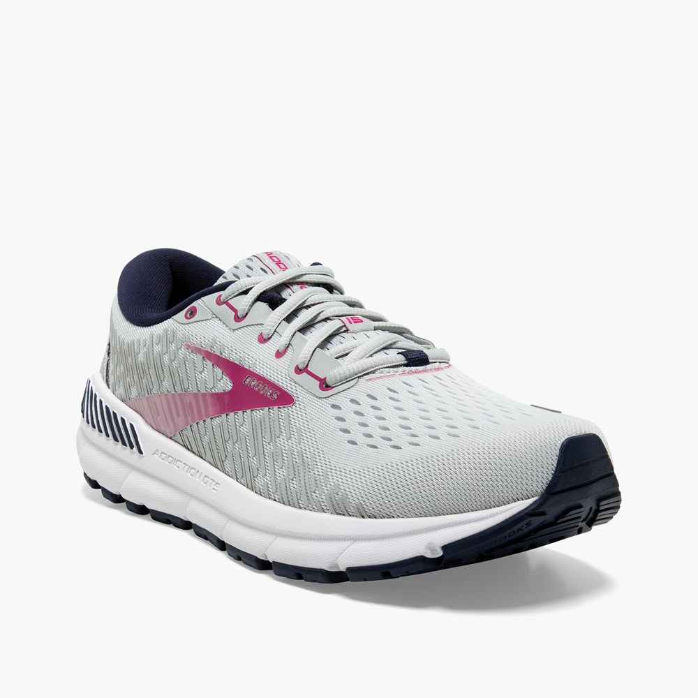 Navy / Purple Rose Women Brooks Addiction 15 Running Shoes | EGUP97306