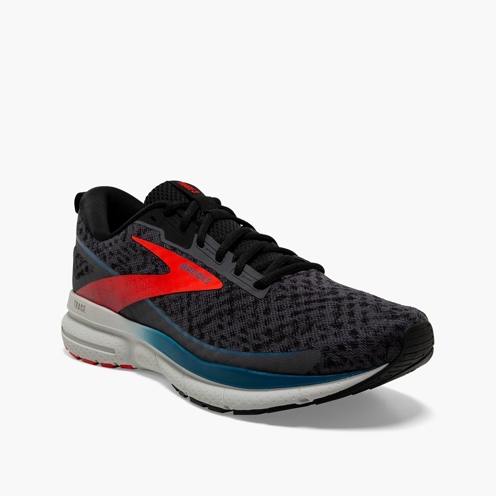 Red / Blue Men Brooks Trace 3 Running Shoes | ZAHV93610