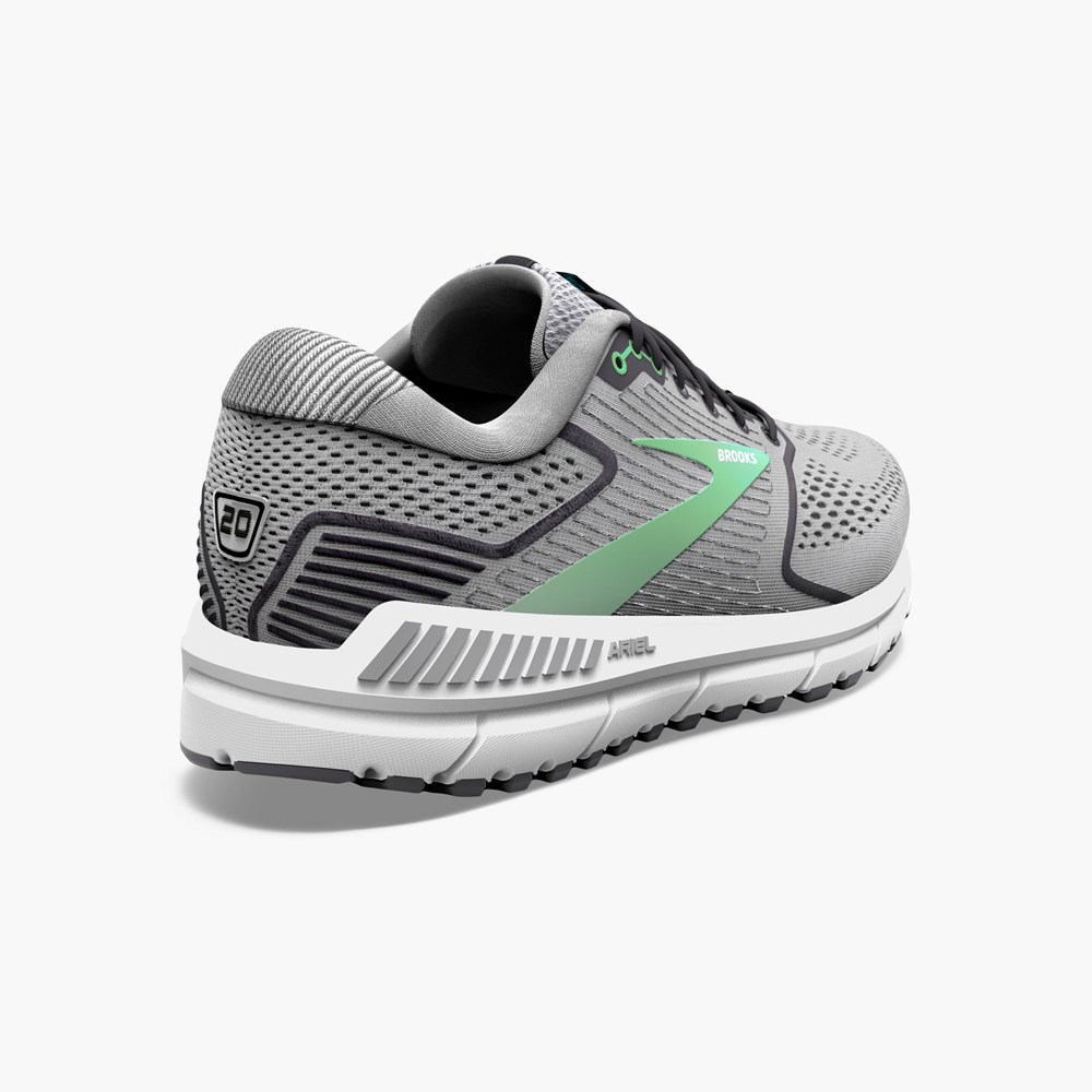 White Women Brooks Ariel 20 Walking Shoes | DPUT39876