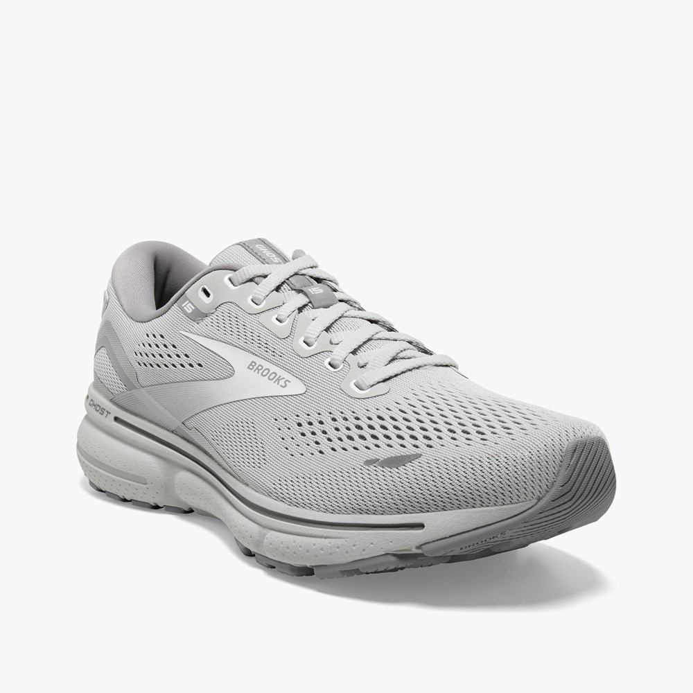 White Women Brooks Ghost 15 Cushioned Road Walking Shoes | YFEK89125