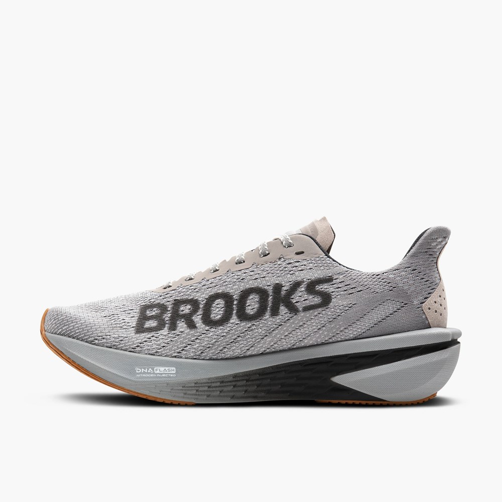 White / Black Men Brooks Hyperion 2 Running Shoes | HAMG46392