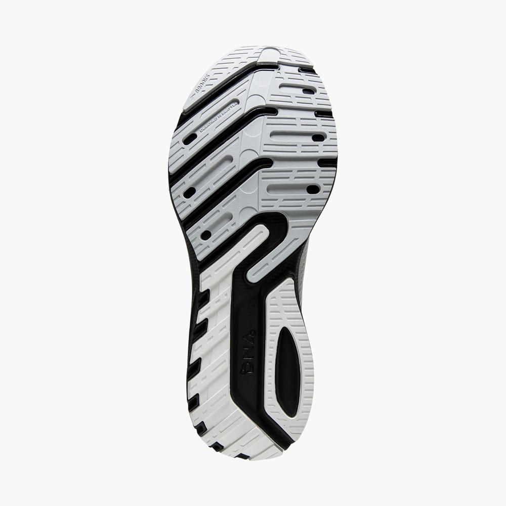 White / Black Men Brooks Launch 10 Running Shoes | QPEO02318