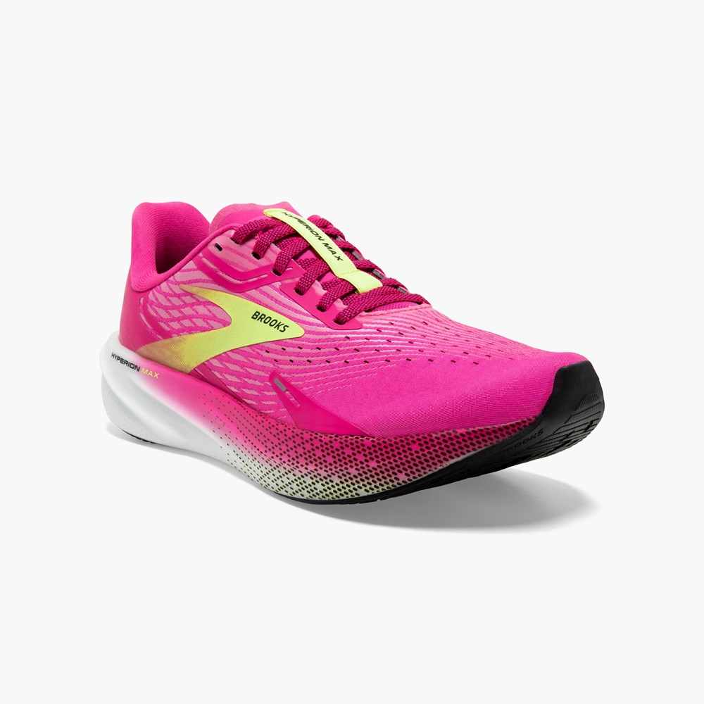 White / Black Women Brooks Hyperion Max Running Shoes | CNVA28946