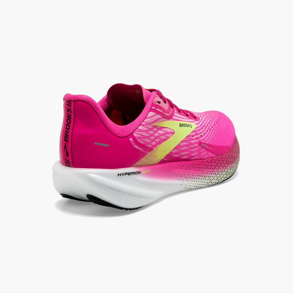 White / Black Women Brooks Hyperion Max Running Shoes | CNVA28946