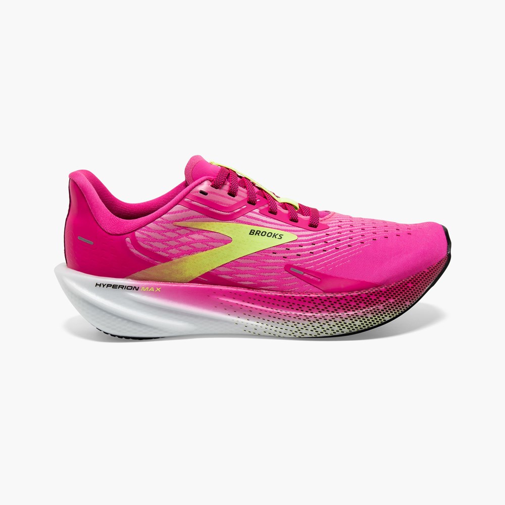 White / Black Women Brooks Hyperion Max Running Shoes | CNVA28946