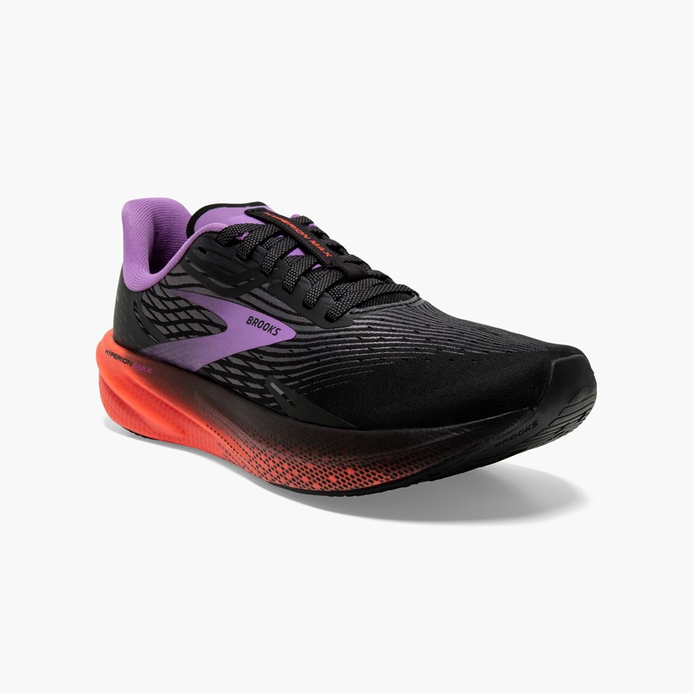 White / Black Women Brooks Hyperion Max Running Shoes | UOBD64581