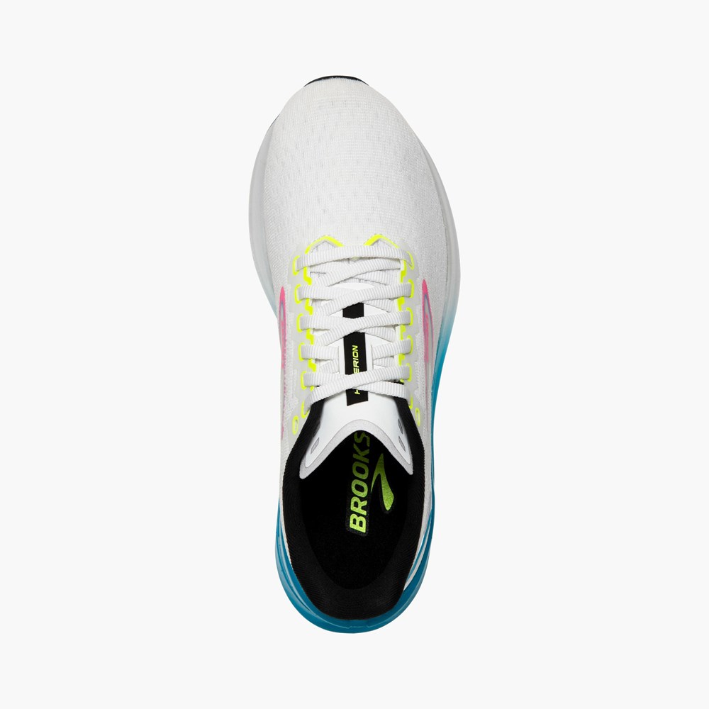 White / Black Women Brooks Hyperion Speed Track Spikes | TXOM93187