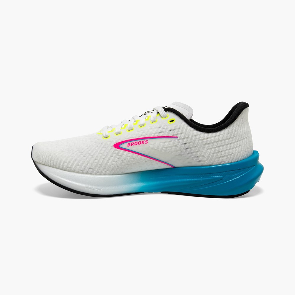 White / Black Women Brooks Hyperion Speed Track Spikes | TXOM93187