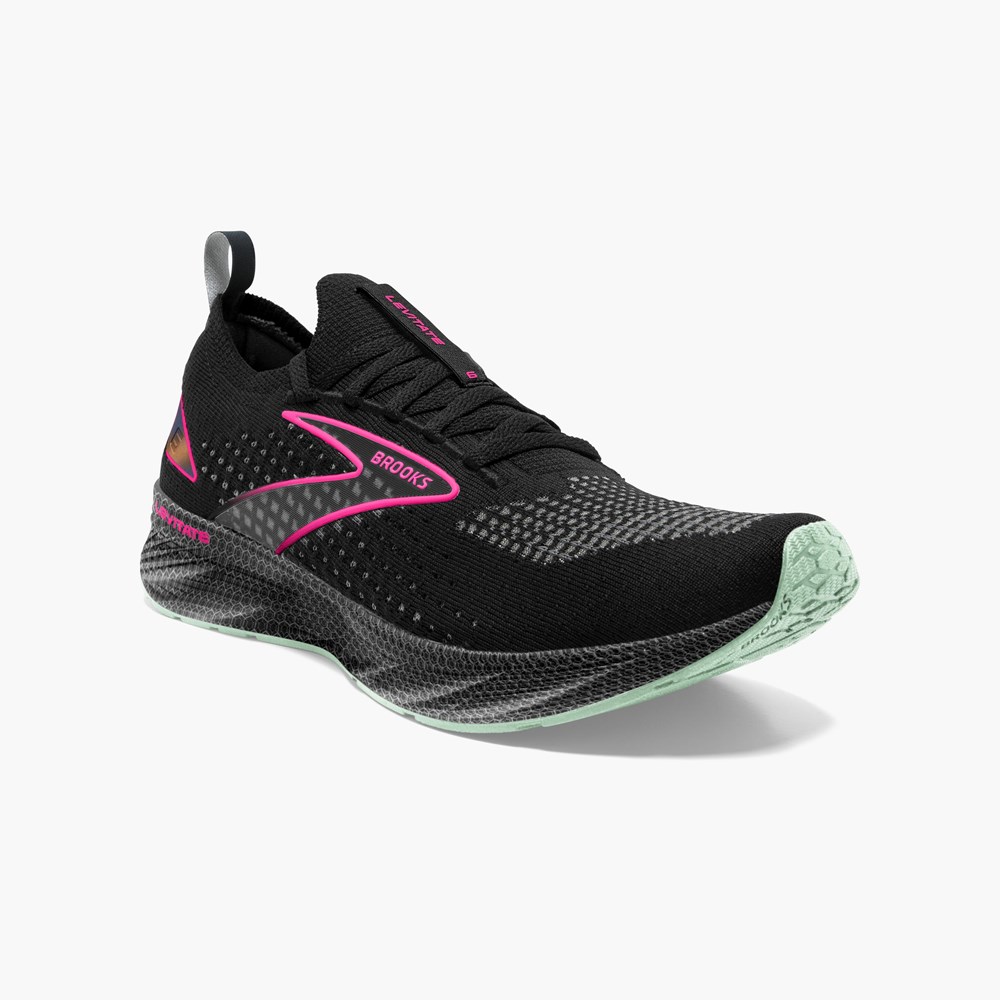 White / Black Women Brooks Levitate StealthFit 6 Road Running Shoes | NJIW63059