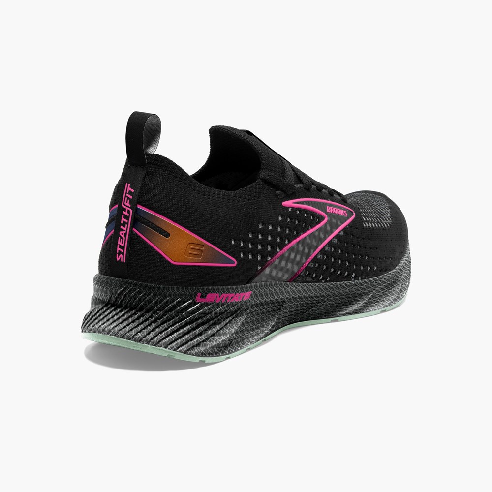 White / Black Women Brooks Levitate StealthFit 6 Road Running Shoes | NJIW63059