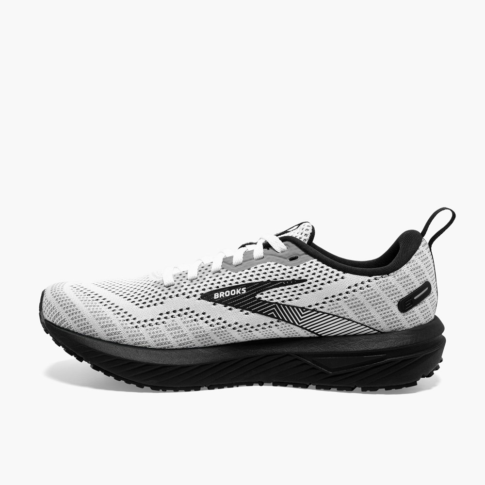 White / Black Women Brooks Revel 6 Road Running Shoes | OGIJ54073