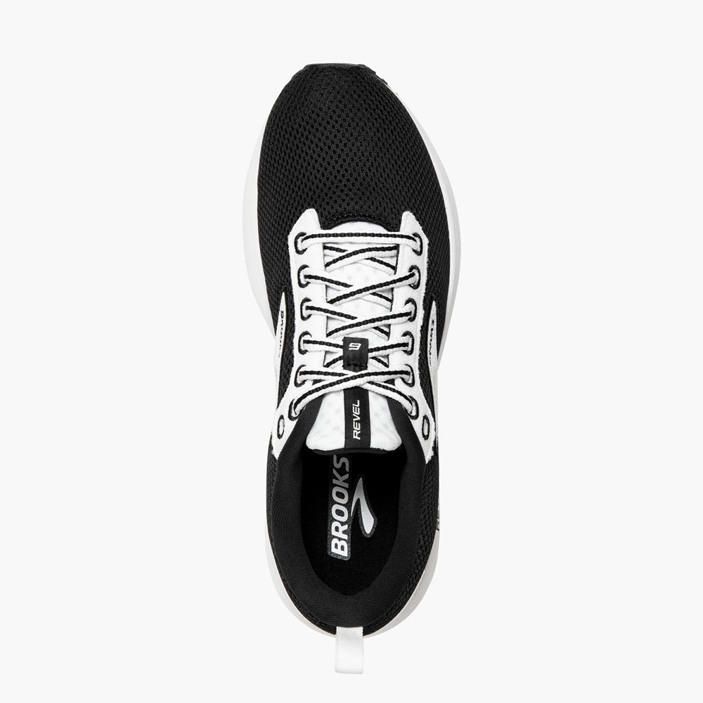 White / Black Women Brooks Revel 6 Road Running Shoes | ZGVW86342