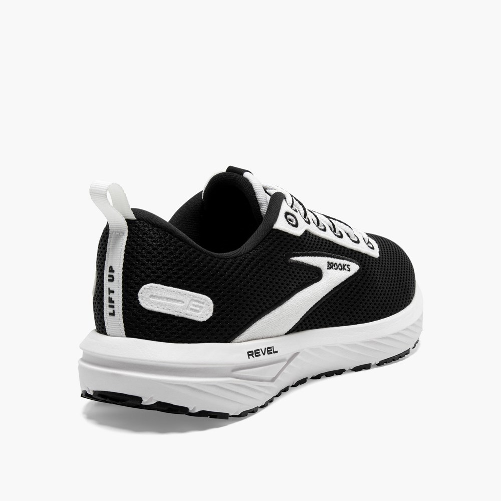 White / Black Women Brooks Revel 6 Road Running Shoes | ZGVW86342