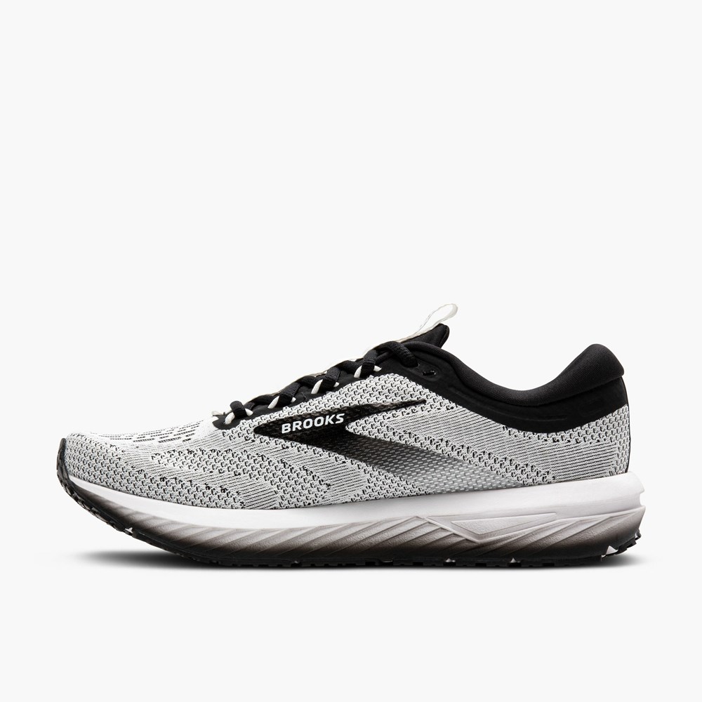 White / Black Women Brooks Revel 7 Road Running Shoes | DPUK57620