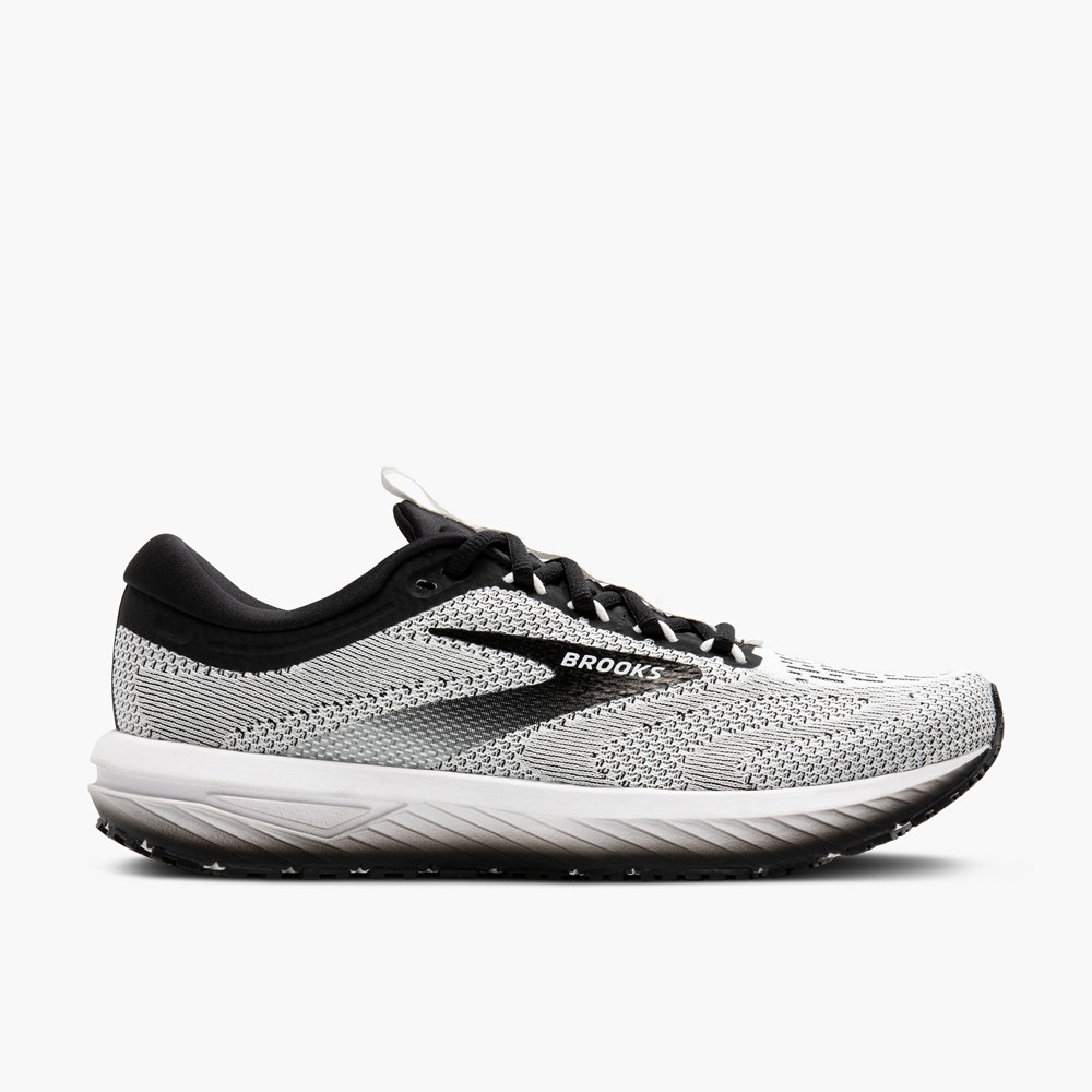 White / Black Women Brooks Revel 7 Road Running Shoes | DPUK57620