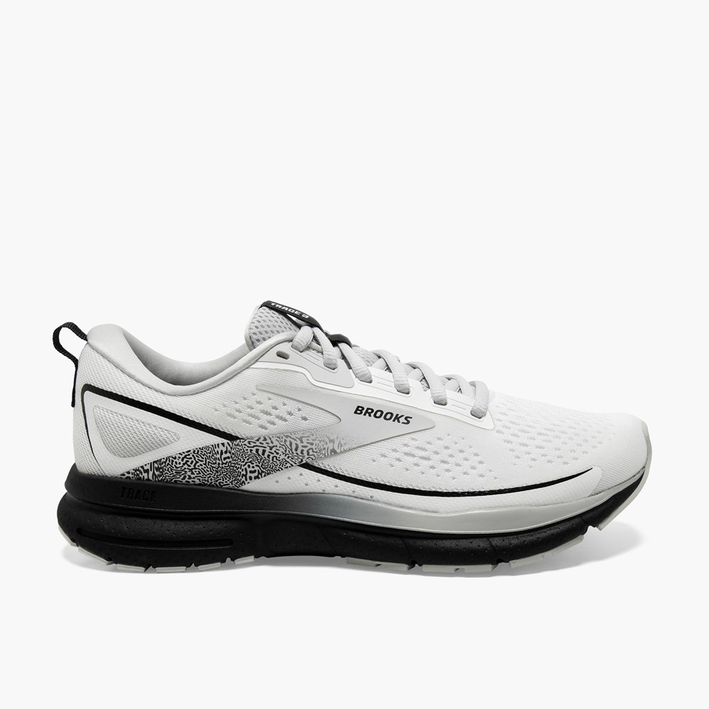 White / Black Women Brooks Trace 3 Road Running Shoes | OXKI64592