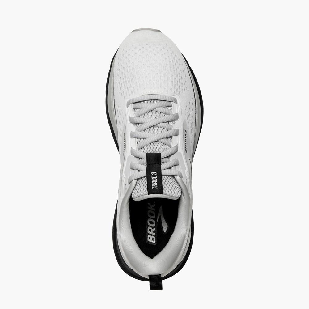 White / Black Women Brooks Trace 3 Running Shoes | DMHZ61802