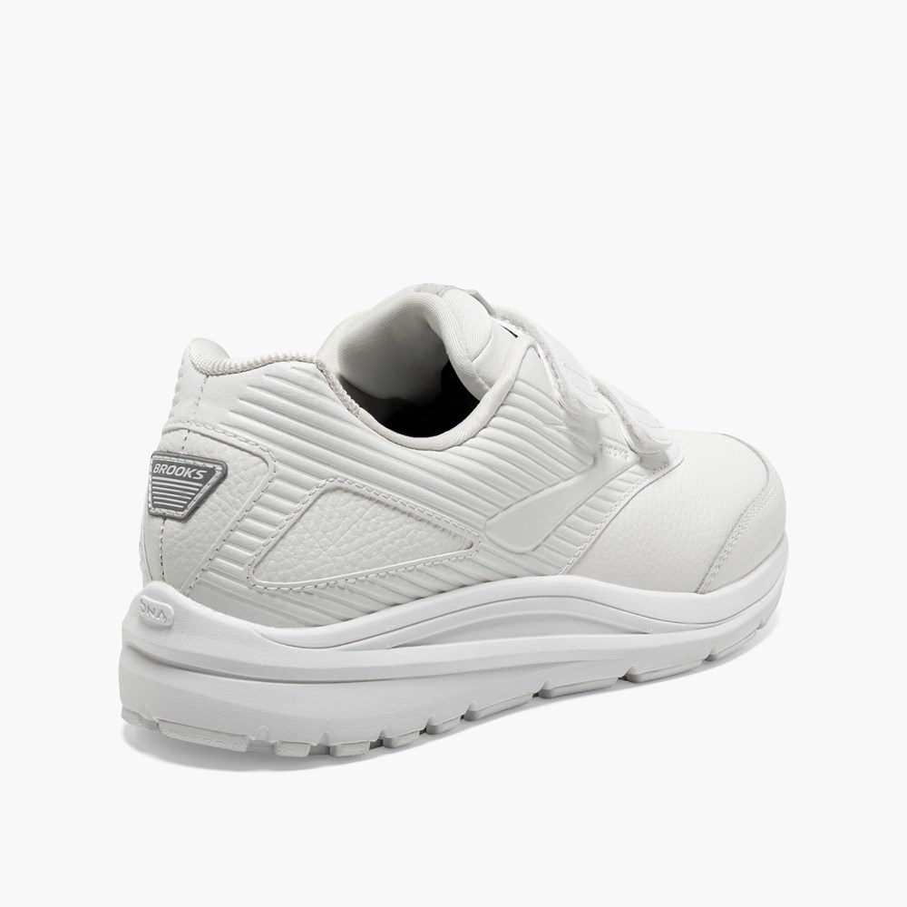 White / White Men Brooks Addiction Walker V-Strap 2 Walking Shoes | STAR59482