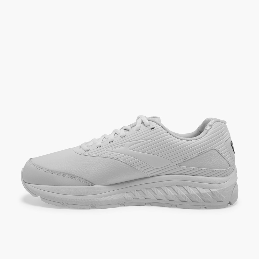 White / White Men Brooks Addiction Walker 2 Support Running Shoes | DPXY65124