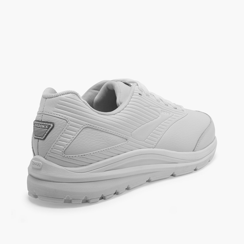 White / White Men Brooks Addiction Walker 2 Support Running Shoes | DPXY65124