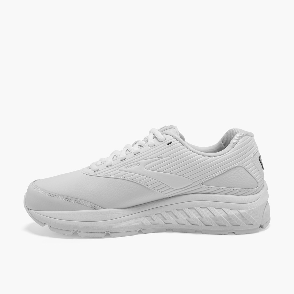 White / White Women Brooks Addiction Walker 2 Walking Shoes | IYKL82753