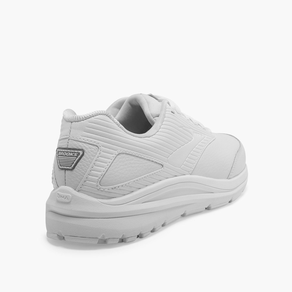 White / White Women Brooks Addiction Walker 2 Walking Shoes | IYKL82753