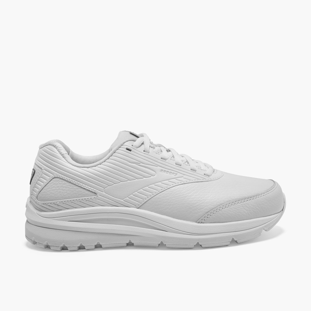 White / White Women Brooks Addiction Walker 2 Walking Shoes | IYKL82753